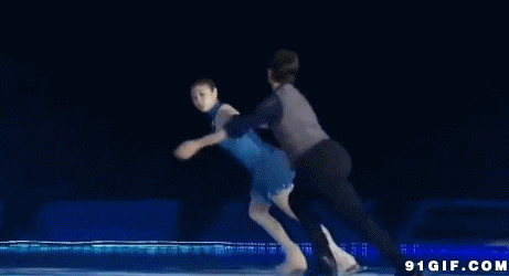 双人冰上舞蹈gif图:旱冰