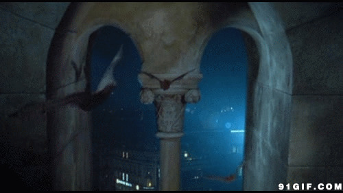 黑暗城堡蝙蝠飞闪图:蝙蝠
