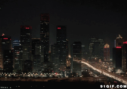璀璨城市夜景闪图:夜景