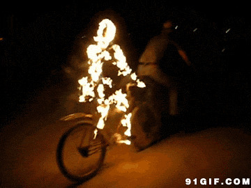 火人骑单车动态图