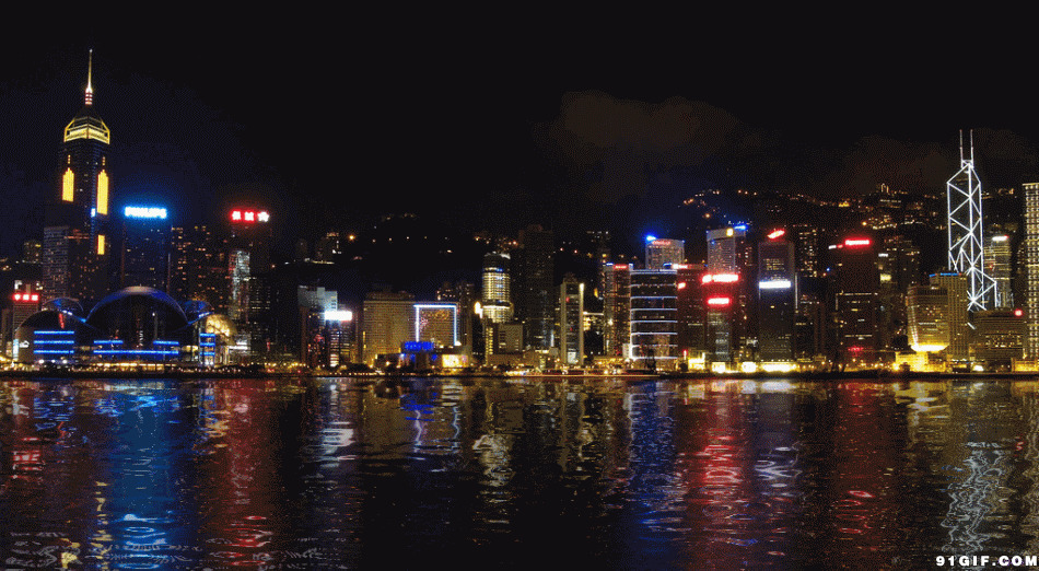 大上海璀璨夜景动态图:夜景