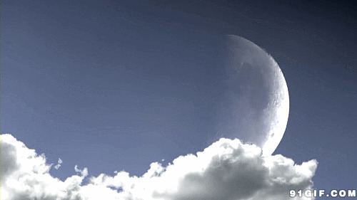月全食奇观动态图:月亮