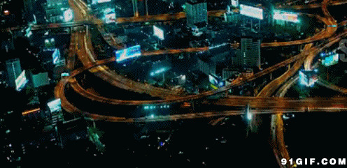 城市高架桥夜景图片:高架桥