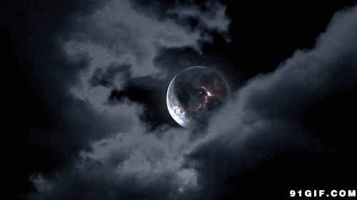 月球异象梦幻动态图:月亮