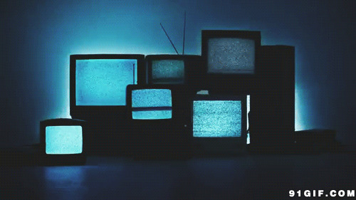 没影像的电视机动态图:电视机