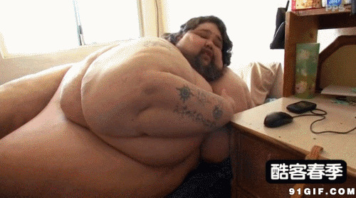美国超级大胖子gif图:胖子