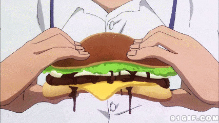 多汁的汉堡包动漫图片:汉堡包