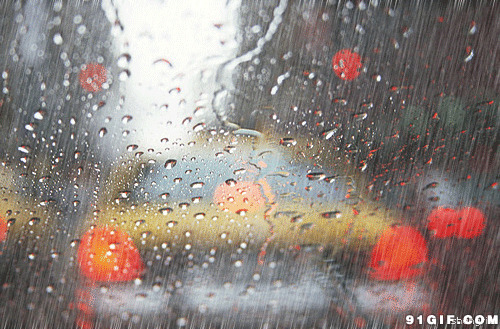 车窗外的雨丝动态图:下雨