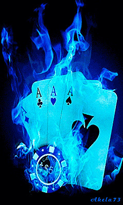 蓝焰扑克牌闪图:扑克牌