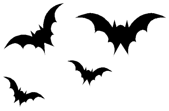 蝙蝠群剪纸PNG图片