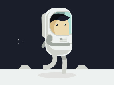 宇航员太空遨游动画图片:宇航员