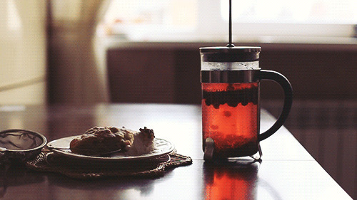 红茶配甜点动态图:茶点