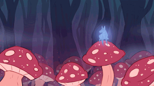 鲜红的蘑菇动画图片:蘑菇
