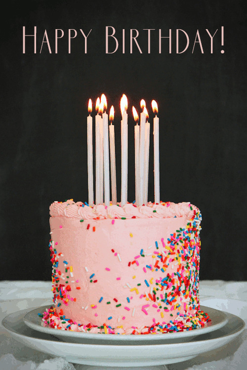 生日烛光蛋糕gif图:生日快乐