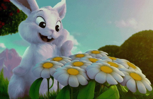 小白兔种花动画图片:兔子