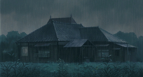 雨中的木屋动态图