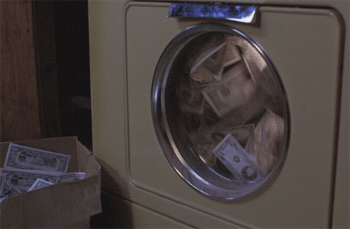 洗衣机洗钞票动态图:钞票