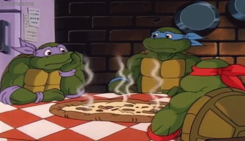 忍者神龟吃披萨动画图片:披萨