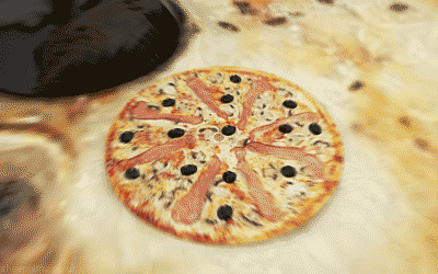 无穷尽的披萨gif图:披萨