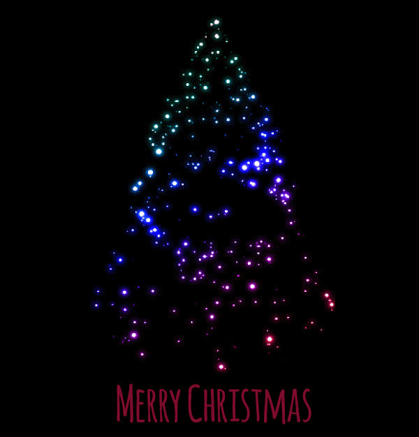 闪亮圣诞树gif素材图片:圣诞节