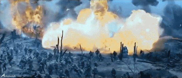 炮火连天的战争GIF图片