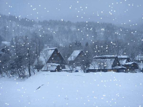 大雪封山GIF图片:大雪