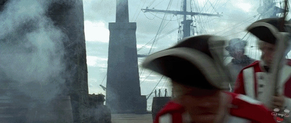 海盗逃跑GIF图片:海盗