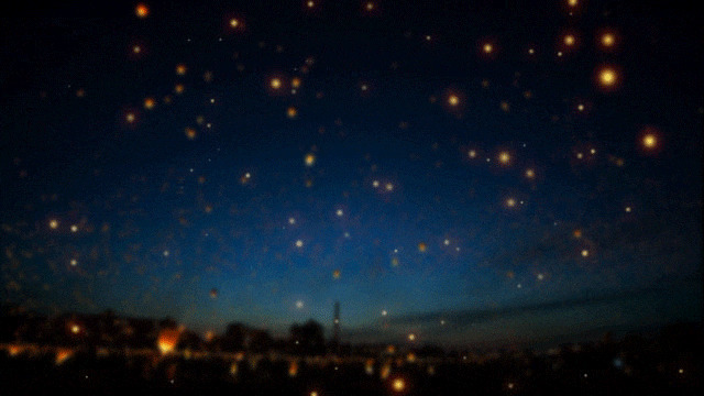 夜晚的天空飞满了孔明灯gif图片