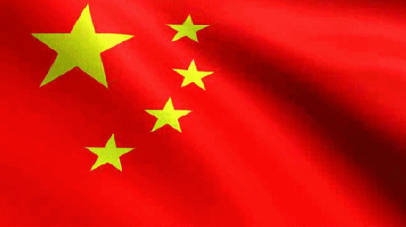 中国的五星红旗飘飘GIF图片