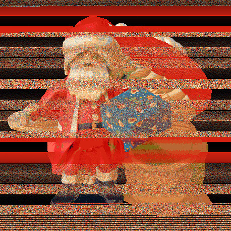 卡通圣诞老人来给你送礼物GIF图片:圣诞老人