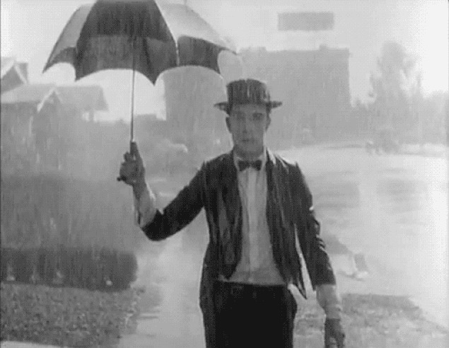 打伞的绅士动态图片:打伞,下雨