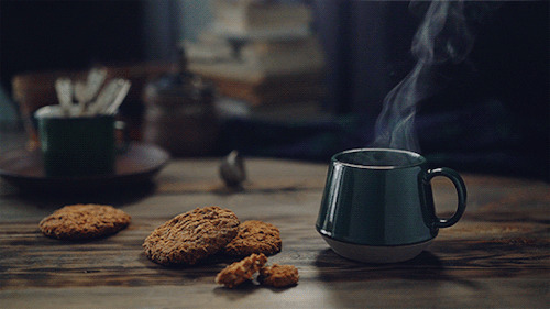 早餐一杯热气咖啡动态图:咖啡