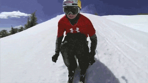 极限高山滑雪gif图:滑雪