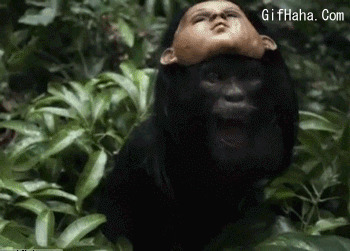 黑猩猩戴面具搞笑图片