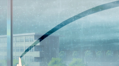 手指玻璃画线动画图片:下雨
