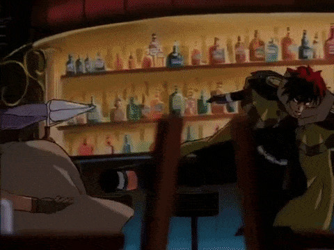 酒吧格斗动画图片:搏斗