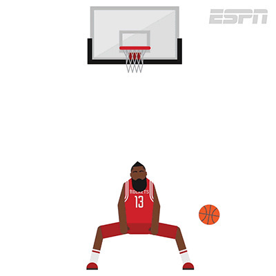 大胡子打篮球动画gif图:篮球