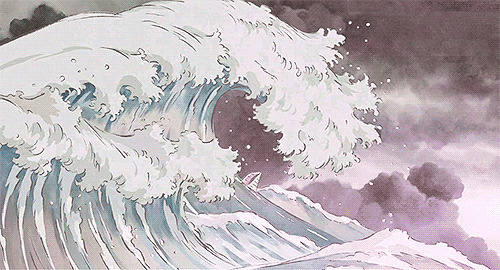 巨浪席卷动画图片:巨浪