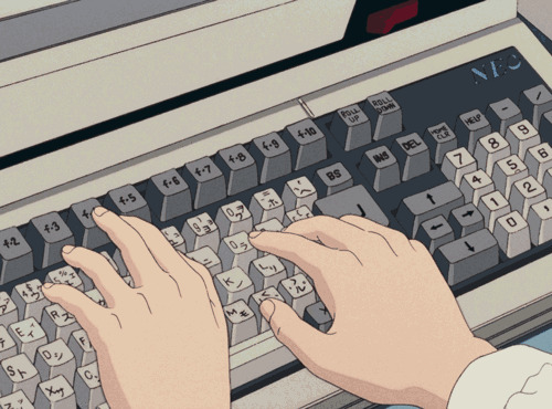 双手敲打键盘动画图片:键盘