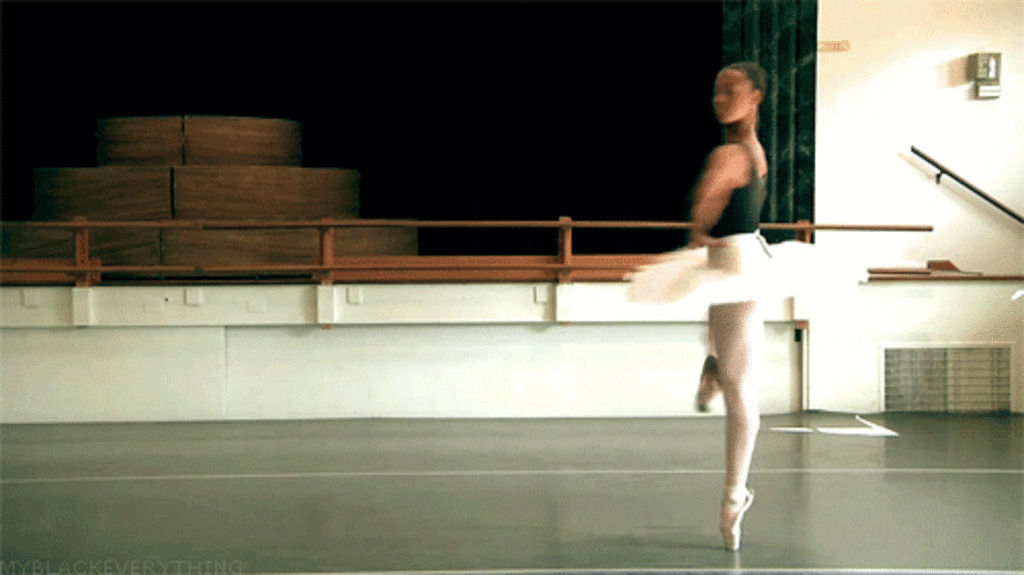芭蕾舞演员旋转动态图:芭蕾舞
