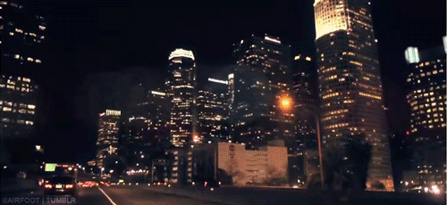 开车看城市夜景动态图:夜景