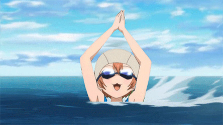 快乐游泳动画图片:游泳