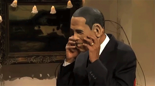 奥巴马戴面具动态图片