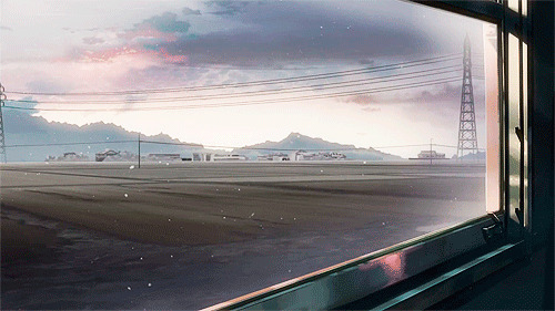 车窗外的景色动画图片:窗外