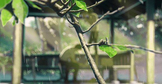 风吹雨打的季节动画图片:下雨