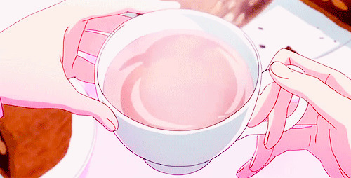 端杯热奶茶动画图片:奶茶