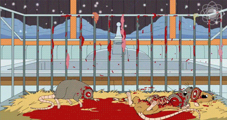 小老鼠吐血身亡卡通动态图片:小老鼠