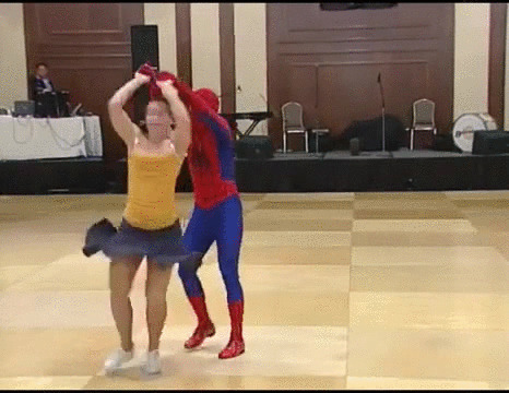 我与蜘蛛侠跳舞动态图片
