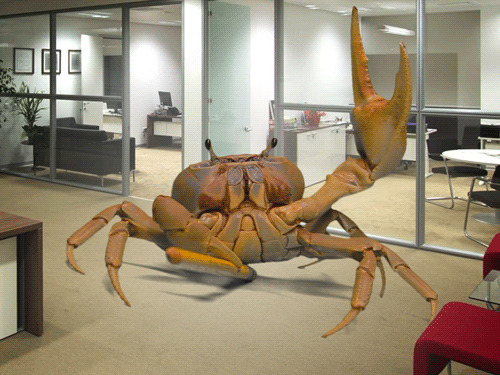 办公室大螃蟹动态图片:大螃蟹