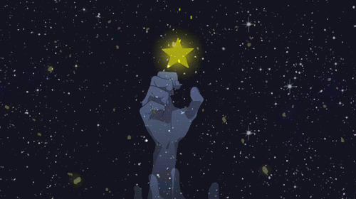 伸手摘颗星动画图片:星星
